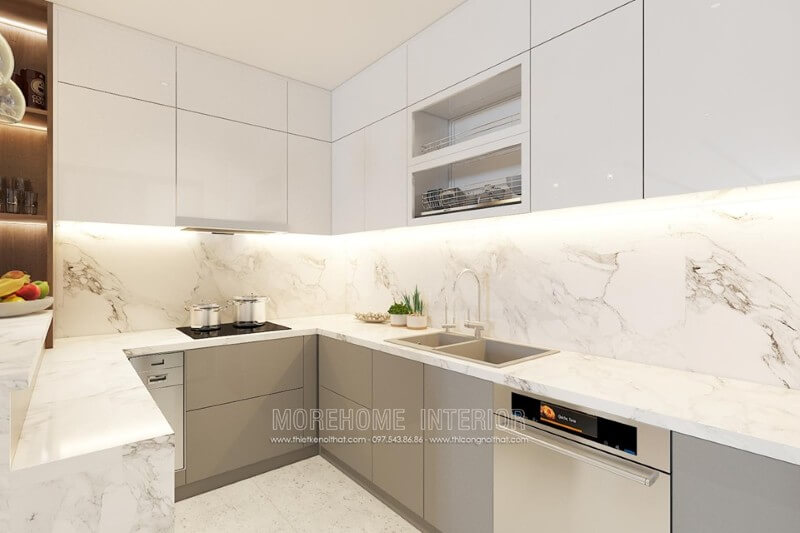 Trang trí nội thất phòng bếp tiện nghi, hiện đại Thiết kế nhà bếp tiện nghi