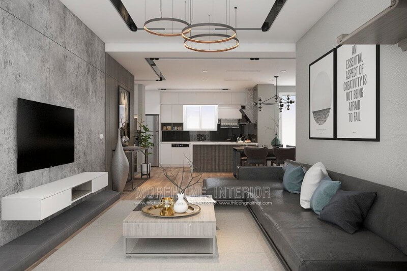 Mẫu kệ ti vi treo tường được coi là giải pháp tối ưu của những căn hộ chung cư nhỏ