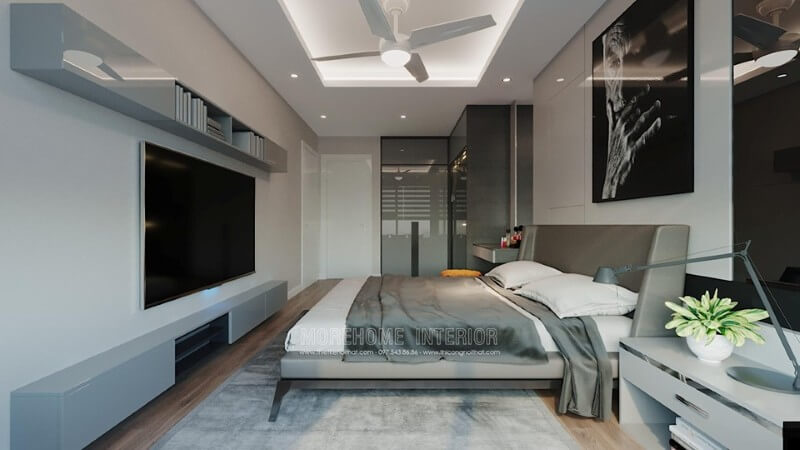 Thiết kế nội thất phòng ngủ master phong cách hiện đại Thiết kế chung cư