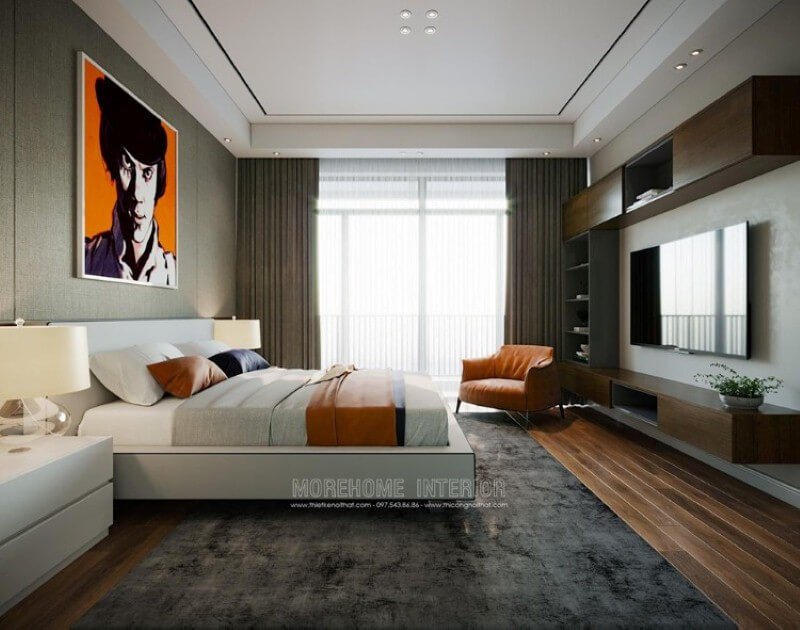 Trang trí nội thất phòng ngủ nổi bật với chất liệu gỗ công nghiệp An Cường sang trọng, hiện đại Thiết kế chung cư