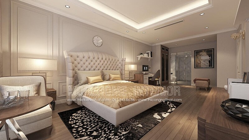 Giường ngủ chung cư tân cổ điển Giường ngủ chung cư tân cổ điển