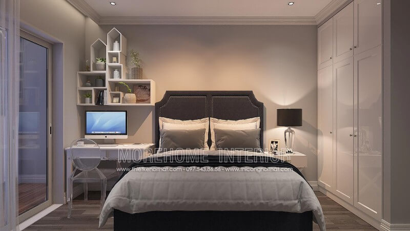 Giường ngủ chung cư tân cổ điển Giường ngủ chung cư tân cổ điển