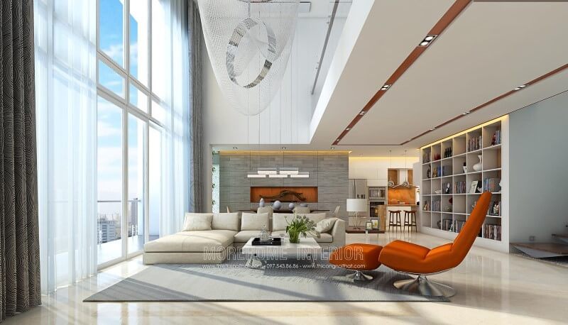 Phòng khách trở nên rộng rãi, tiện nghi hơn với mẫu Sofa L hiện đại bọc da