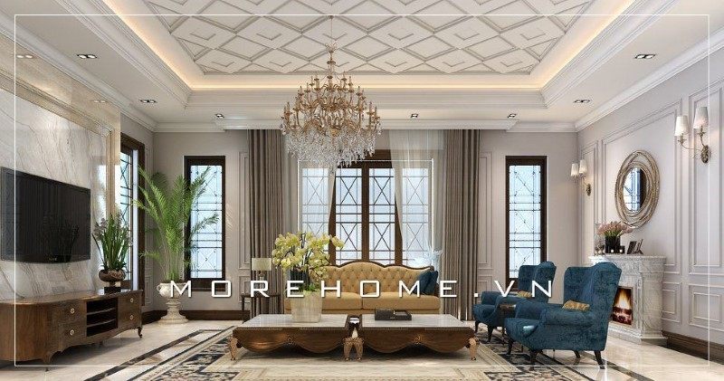 Sofa phòng khách đẹp, sang trọng mang lại cảm giác êm ái, dễ chịu thoải mái khi sử dụng.